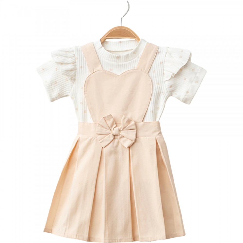 Lumia Kalpli Pileli Askılı Etek Takım 2-5 Yaş