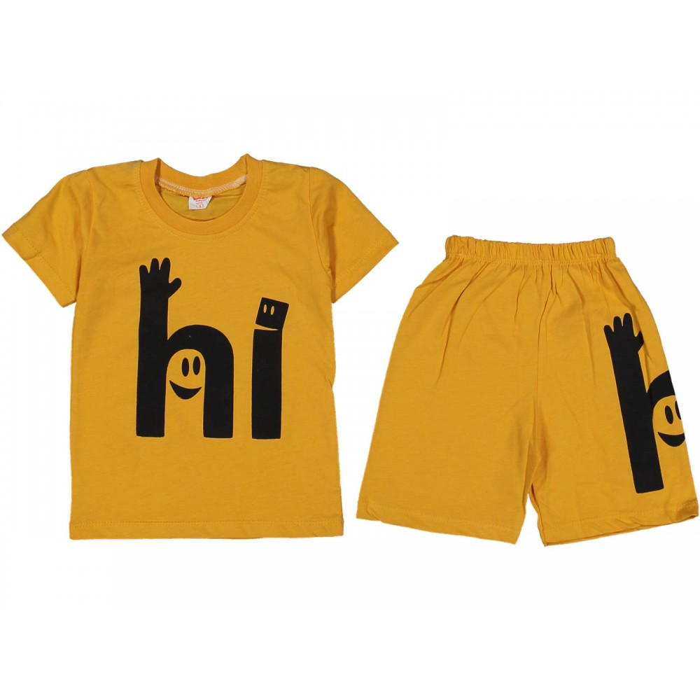 Penye Şort Takım Sarı Hi