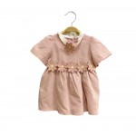 Popshops 932 Elbise Çiçekli Pembe 3-12 Ay