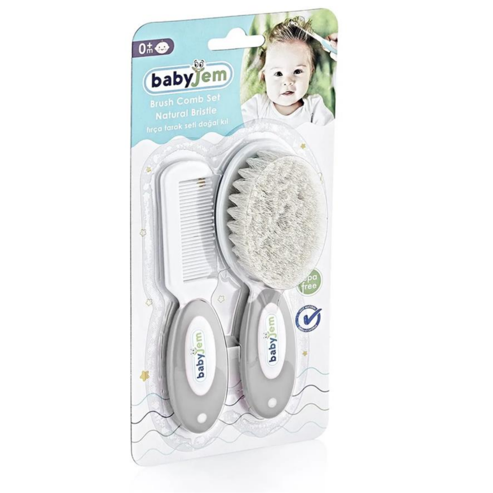 Babyjem Doğal Kıl Fırça Tarak