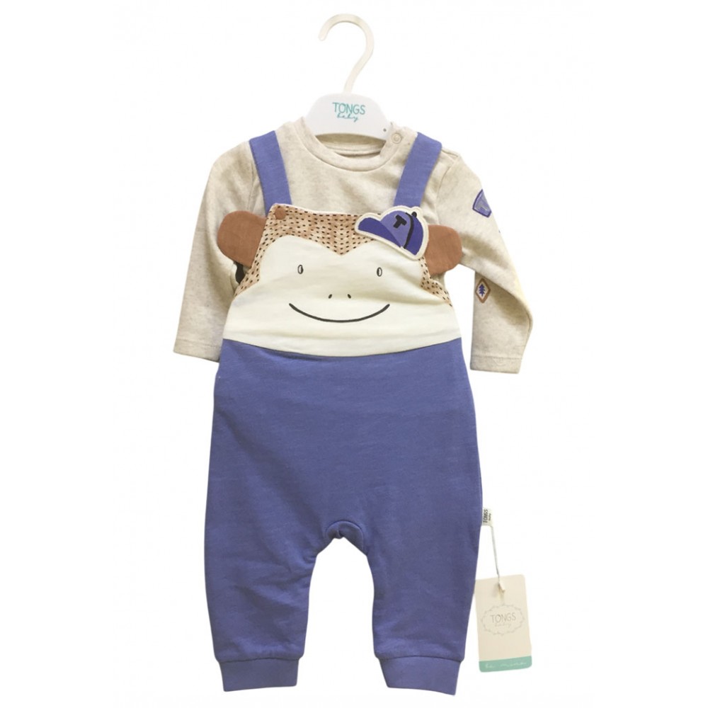 Tongs Baby 4356 Salopet Takım Mavi
