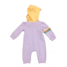 Tongs Baby 4381 Kapşonlu Penye Tulum Lila