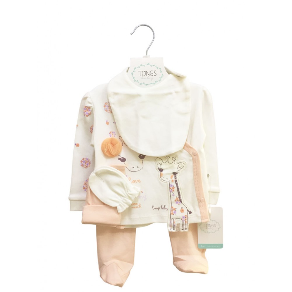 Tongs Baby 4395 5 Parça Zıbın Seti Somon