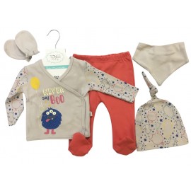 Tongs Baby 4407 5 Parça Zıbın Seti Mercan