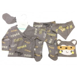 Tongs Baby 4426 5 Parça Zıbın Seti Gri