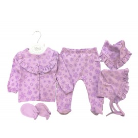 Tongs Baby 4488 5 Parça Zıbın Seti Lila