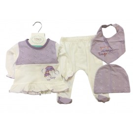 Tongs Baby 4814 5Parça Zıbın Takım Lila