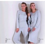 Baha 1635 Nakışlı Gecelik Pembe