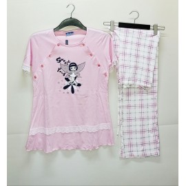 Baha 2144 Lohusa Pijama & Sabahlık Pembe