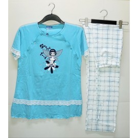 Baha 2144 Lohusa Pijama & Sabahlık Turkuaz