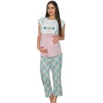Baha 2500 Lohusa Capri Pijama Pembe