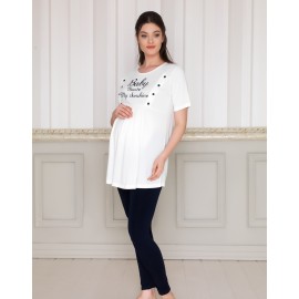 Baha 2931 Taytlı Sabahlıklı Lohusa Takım Bordo