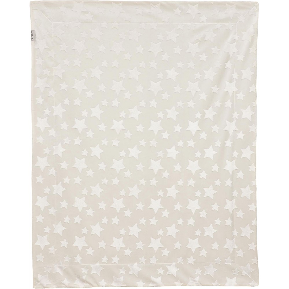 Bebitof 95012 Kadife Battaniye Yıldızlı Ekru