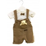 Müslin Salopet Takım Oyuncak Ayılı