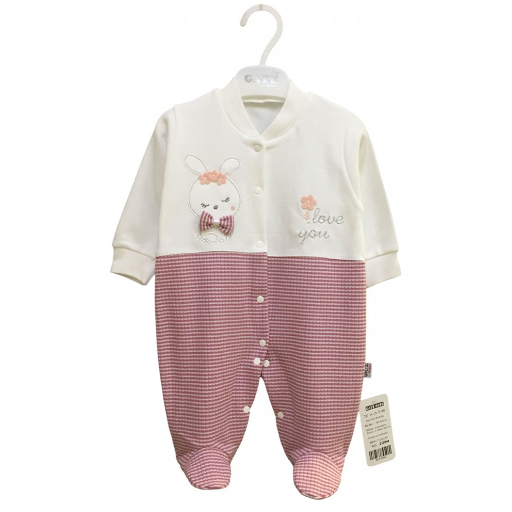 Gaye 2284 Penye Bebek Tulumu Pembe