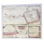 Gaye Bebe 10 Parça Zıbın Seti Flowers Pudra