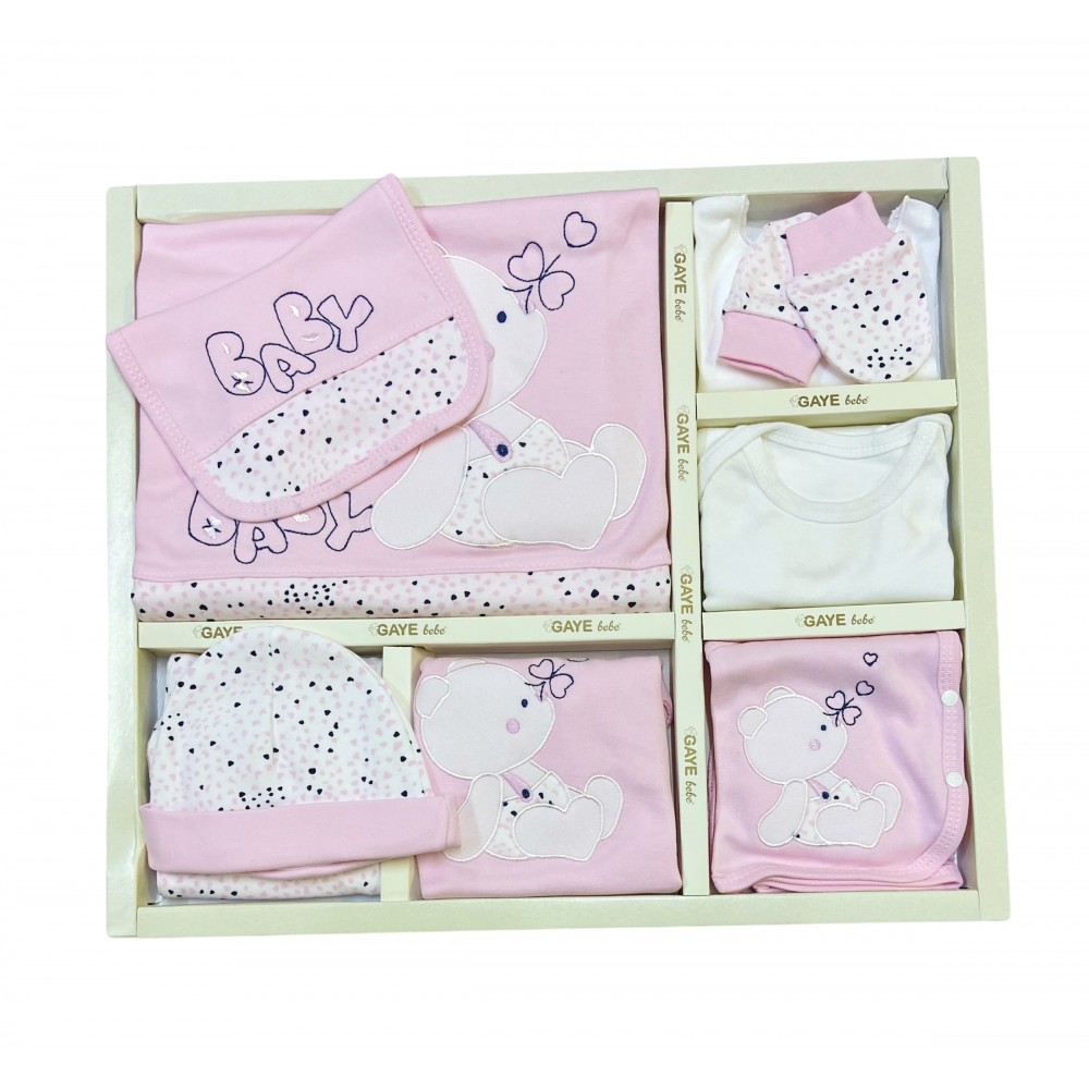 Gaye Bebe 6621 10 Parça Zıbın Seti Pembe