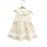 Fistolu Keten Bebek Elbise Ekru