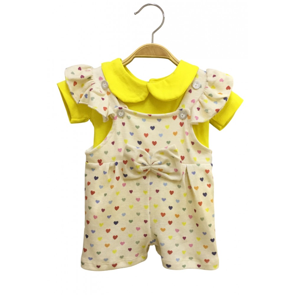 Askılı Şortlu Takım Kalpli