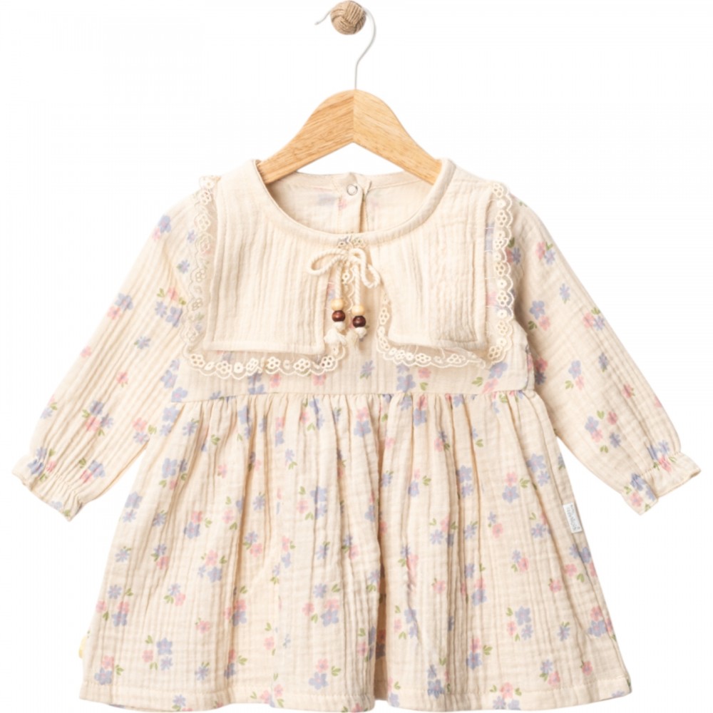 Müslin Elbise Denizci Yaka