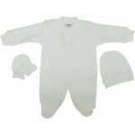 Sebi 4001 Düz Penye Tulum Ekru