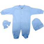 Sebi 4001 Düz Penye Tulum Mavi