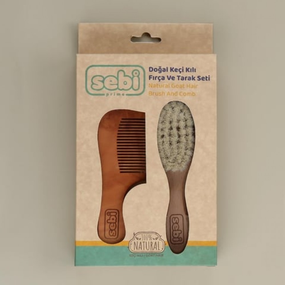 Doğal Keçi Kılı Fırça Ve Tarak Seti