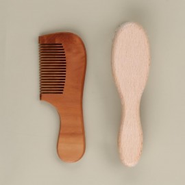 Doğal Keçi Kılı Fırça Ve Tarak Seti