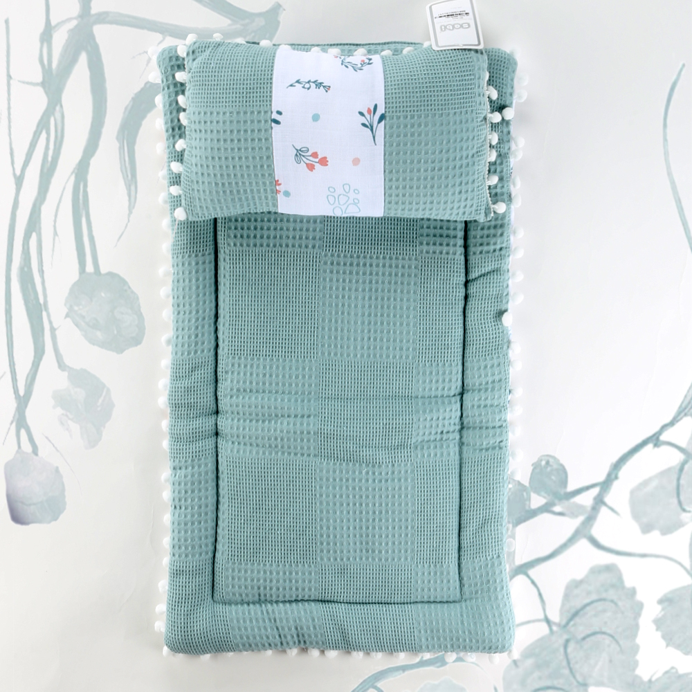 Pike Müslin Alt Açma Minderi Yeşil