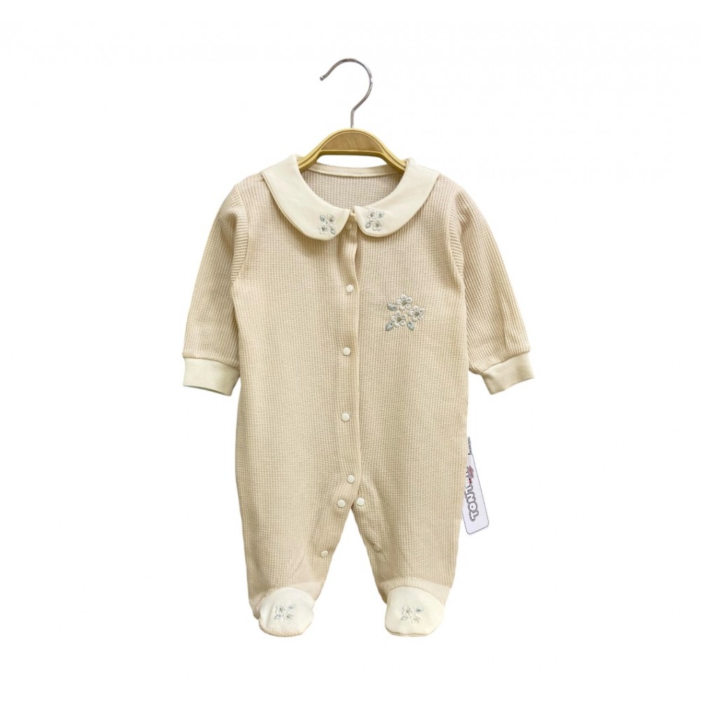 Tonton Baby 8104 Waffle Tulum Yakalı Bej