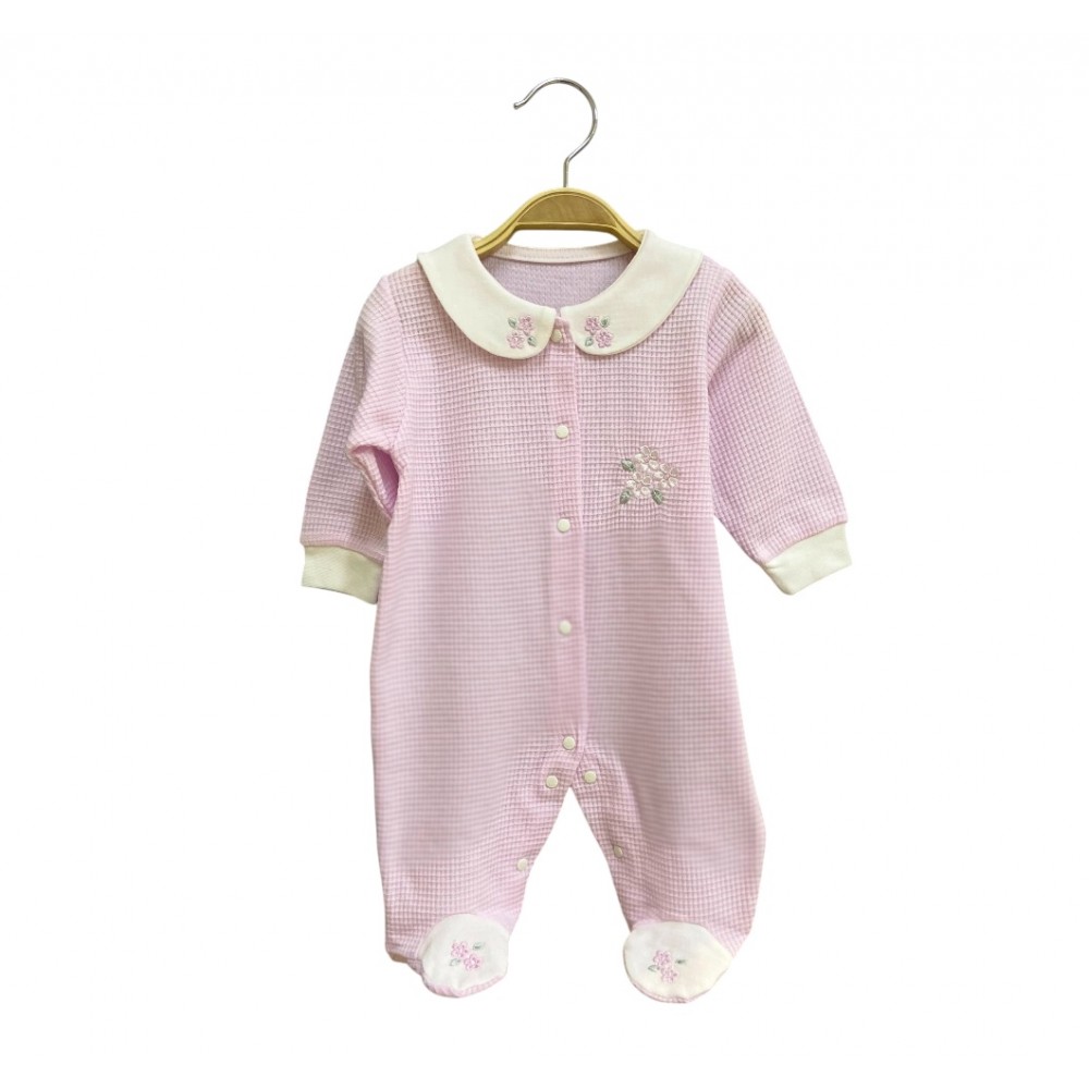 Tonton Baby 8104 Waffle Tulum Yakalı Pembe