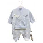 Tonton 9162 Penye Bebek Tulum Şapkalı Mavi