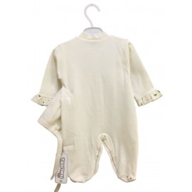 Tonton 9168 Penye Bebek Tulum Şapkalı Ekru