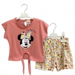 Wow 10610 Kız Şortlu Takım Minnie Pudra