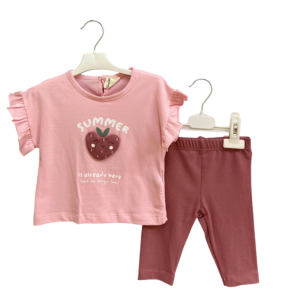 Wow 10630 Kısa Taytlı Takım Çilek Pembe