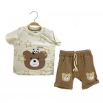 Wow 10633 Şortlu Takım Bej