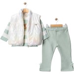 Nakışlı Fiyonklu  3lü Yelekli Takım